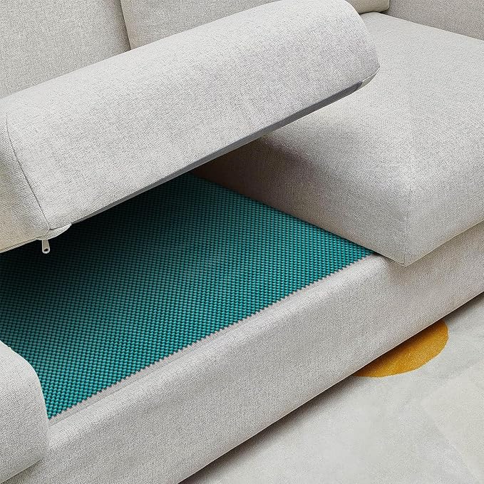 Veken 2x3 Ft Rug Pad Gripper for Hardwood Floors, Non Slip Cyan Rug Pads for Area Rugs, Thick Rug Grippers for Tile Floors, Under Carpet Anti Skid Mat, Keep Your Rugs Safe and in Place