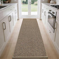 BEQHAUSE Kitchen Runner Rugs 32"x84", Non-Slip Kitchen Mats for Floor, Super Absorbent and Stain Resistant Kitchen Rug, Machine Washable Rugs for Kitchen, Hallway, Laundry & Sink, Taupe