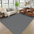 KOZYFLY 6x9 Dining Room Rugs, Washable Area Rug for Living Room, Non Slip Rugs for Bedroom, Braided Floor Carpet for Nursery, Office, Cotton Rug Home Indoor Decor, Grey/Dark Grey