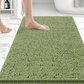 Bcoimo 36x24 Chenille Bath Mat – Non-Slip with Backing Bath Rug Ultra-Absorbent and Machine Washable Bathroom Mat Quick-Dry Design. Ideal for Bathroom Shower and Tub Areas