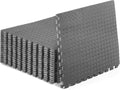 ProsourceFit Exercise Puzzle Mat 1/2-inch, EVA Interlocking Foam Floor Tiles for Home Gym, Workout Equipment, Kids Play Areas, Gray, 72 SQ FT - 18 Tiles