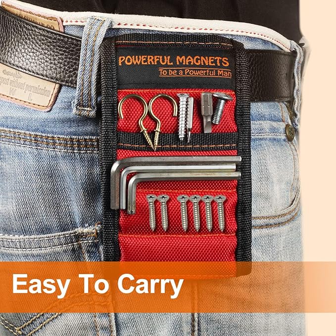Stocking Stuffers for Men Women Gifts Magnetic Wristband: Men Gifts Tool Belt Magnet Wrist for Holding Screws Christmas Gadget for Dad Adults Him Husband Who Have Everything Wants Nothing (2 Pack)