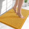 OLANLY Thick Small Bathroom Rugs 24x16, Extra Soft Absorbent Chenille Bath Rugs, Rubber Backing, Machine Wash Dry, Bath Mats for Bathroom Floor, Tub and Shower, Home Decor Accessories, Golden Yellow