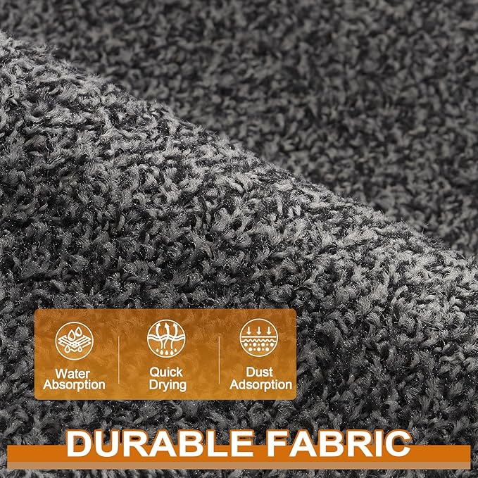 Mibao Front Door Mat Indoor Entrance, 72" x 24", Dirt Trapper Welcome Mat for Outdoor Indoor, Non-Slip Waterproof Doormat, Durable Machine Washable Low Profile Entry Rug for Back Door Outside,Grey