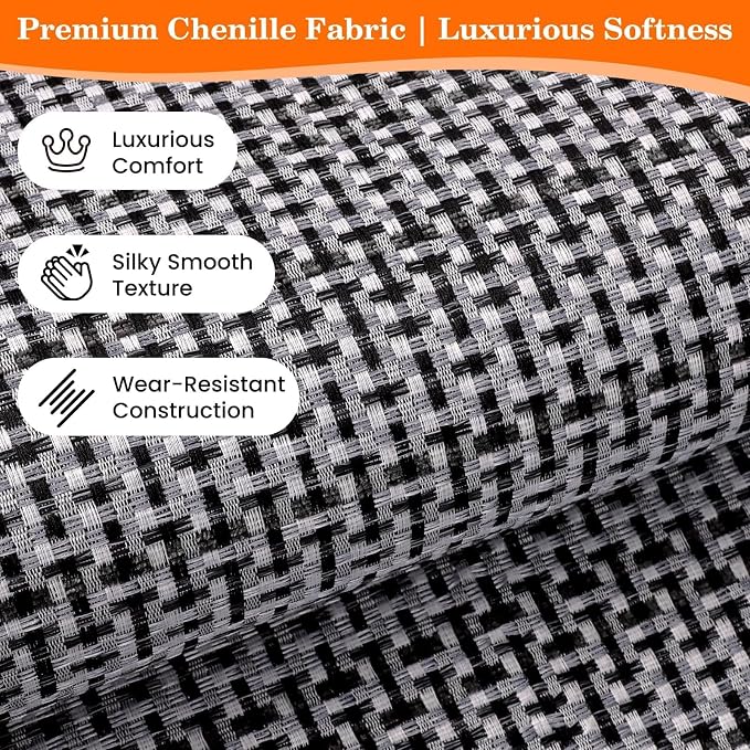 StepRite Kitchen Rugs, Kitchen Mats for Floor, 96"x24" Non-Slip Machine-Washable Kitchen Throw Rug, Absorbent Runner Rugs Office, Sink Standing Desk Mat, Decor Carpet, Grey
