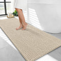OLANLY Thick Bathroom Runner Rugs 47x24, Extra Soft Absorbent Chenille Bath Rugs, Rubber Backing, Machine Wash Dry, Long Bath Mats for Bathroom Floor, Tub and Shower, Home Decor Accessories, Sand