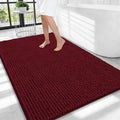OLANLY Thick Large Bathroom Rugs 40x32, Extra Soft Absorbent Chenille Bath Rugs, Rubber Backing, Machine Wash Dry, Bath Mats for Bathroom Floor, Tub and Shower, Home Decor Accessories, Burgundy