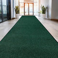 Durable Rubber Door Mat - Heavy Duty, Indoor/Outdoor, Easy Clean, Waterproof, Low-Profile Mat for Entry, Patio, Garage - Stylish (Green, 10' x 4' (Mud Trapper))