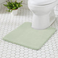 MINIDEAR Toilet Rugs 24x20 - U Shaped Sage Green Thick Memory Foam Contour Rugs,Ultra Soft & Plush Fluffy, Non-Slip, Quick Dry, Absorbent Washable Floor Microfiber Mat for Home Decor Accessories