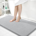 OLANLY Thick Memory Foam Bathroom Runner Rugs 44x24, Extra Soft Absorbent Long Bath Rug, Quick Dry, Non-Slip, Machine Washable Bath Mat for Bathroom, Tub and Shower, Home Decor Accessories, Light Grey