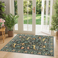 DUKINO 3x4 Washable Entryway Rug, Vintage Animal Ultra Soft Kitchen Area Rug with Non Slip Backing, Low Pile & Stain Resistant Indoor Door Mat for Bathroom, Bedroom, Laundry Room, Office, Black