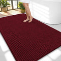 OLANLY Thick Large Bathroom Rugs 59x35, Extra Soft Absorbent Chenille Bath Rugs, Rubber Backing, Machine Wash Dry, Bath Mats for Bathroom Floor, Tub and Shower, Home Decor Accessories, Burgundy