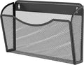 MINDEPOT Wall File Organizer,Hanging Wall Mounted File Folder Holder Mail Organizer for Office,Home and School Supplies
