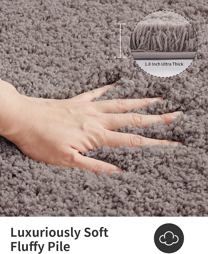 ILANGO Camel Bathroom Rugs 48" × 24" Non Slip & Super Absorbent Extra Thick Soft, Washable Bath Mat for Floor, Microfiber Plush Shaggy Bath Rug with Tub for Bathtub Shower Room Sink