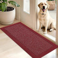BEQHAUSE Indoor Door Mat 20" x 48", Dirt Trapper Door Mats Non-Slip Entryway Rugs Washable, Resist Dirt Absorbent Welcome Mat, Low Profile Floor Mats for Front Back Door and Entryway, Red