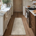Anti Fatigue Kitchen Mat Beige Neutral Mats for Cushioned Vintage Kitchen Mats for Floor Non-Slip Waterproof Comfort Standing Rug for Sink Laundry Office 17.3"×59"
