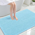 OLANLY Large Bathroom Rugs 44x32, Extra Soft Absorbent Chenille Bath Rugs, Rubber Backing Quick Dry, Machine Washable Bath Mats for Bathroom Floor, Tub and Shower, Home Decor Accessories, Sky Blue