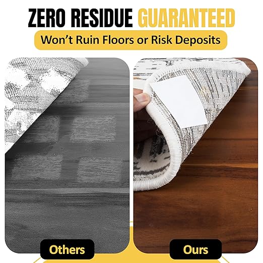 Double Sided Rug Tape [2 Inch x 30 yd] Carpet Tape for Securing Area Rugs to Carpets, Laminate, and Hardwood Floors, Easy to Remove and Restick Without Residue or Damage to Rug or Floor (Pack of 2)