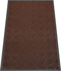 Indoor Outdoor Door Mat, 6’x 4' Doormat for Entryway, Rubber Backing Non Slip Front Door Mat Outside Entrance, Super Absorbent Commercial Floor Mat for Home Office, Brown