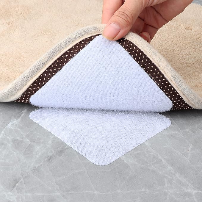 10pack Grippers for Hardwood Floors, Non Slip Carpet Tape to Keep Area Rugs in Place