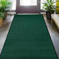 Durable Rubber Door Mat - Heavy Duty, Indoor/Outdoor, Easy Clean, Waterproof, Low-Profile Mat for Entry, Patio, Garage - Stylish (Green, 6' x 4' (Mud Trapper))