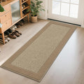 BEQHAUSE Indoor Door Mat 24" x 60", Dirt Trapper Door Mats Non-Slip Entryway Rugs Washable, Resist Dirt Absorbent Welcome Mat, Low Profile Floor Mats for Front Back Door and Entryway, Beige