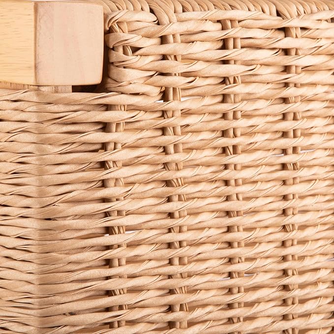 Alaterre Furniture Newport 40 Inch Solid Wood Entryway Bench - Modern Farmhouse Indoor Decorative Bench with Handcrafted Woven Rope Seat - Furniture for Entryway, Dining Room, or Kitchen (Light)