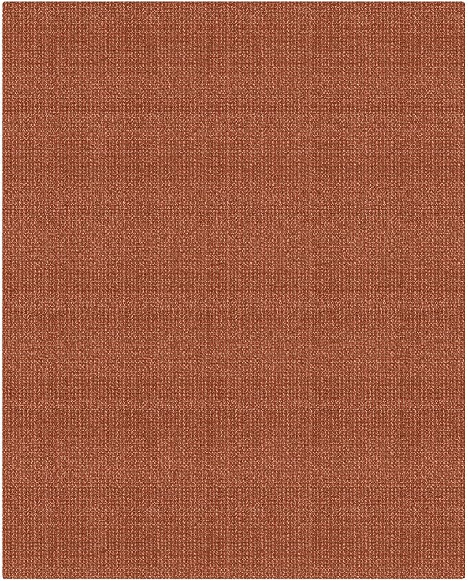 KOZYFLY Orange Washable 4x5 Entry Woven Area Rug, Braided Throw Rugs for Entryway, Non Slip Door Mat Indoor Entrance, Flatweave Carpet for Foyer, Bedroom, Dining, Office, Burnt Orange/Tan