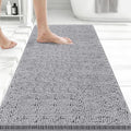 Bcoimo 44x24 Chenille Bath Mat – Non-Slip with Backing Bath Rug Ultra-Absorbent and Machine Washable Bathroom Mat Quick-Dry Design. Ideal for Bathroom Shower and Tub Areas