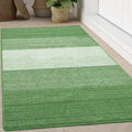 Kitinjoy Indoor Outdoor Door Mat, 71x47 Non-Slip Absorbent Dirt Trapper, Low-Profile Washable Inside Entrance Front Floor Mat, Sturdy Soft Entry Doormats for Entryway, Sage Green