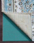 Veken 8x10 Ft Rug Pad Gripper for Hardwood Floors, Non Slip Cyan Rug Pads for Area Rugs, Thick Rug Grippers for Tile Floors, Under Carpet Anti Skid Mat, Keep Your Rugs Safe and in Place