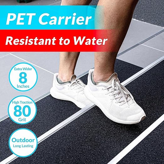 LifeGrip Stay on Track Anti Slip Traction Tape, 8 Inch x 30 Foot - Best Grip, Friction, Abrasive Adhesive for Stairs, Tread Step, Indoor, Outdoor (8" X 30')