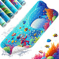 XIYUNTE Baby Bath Mat for Tub Non Slip Kids Bath Mat - 40''x16'' Extra Long Cartoon Bathtub Mat Non Slip Kids Shower Mat Eco-Friendly Toddler Bath Mats with Suction Cups, Machine Washable