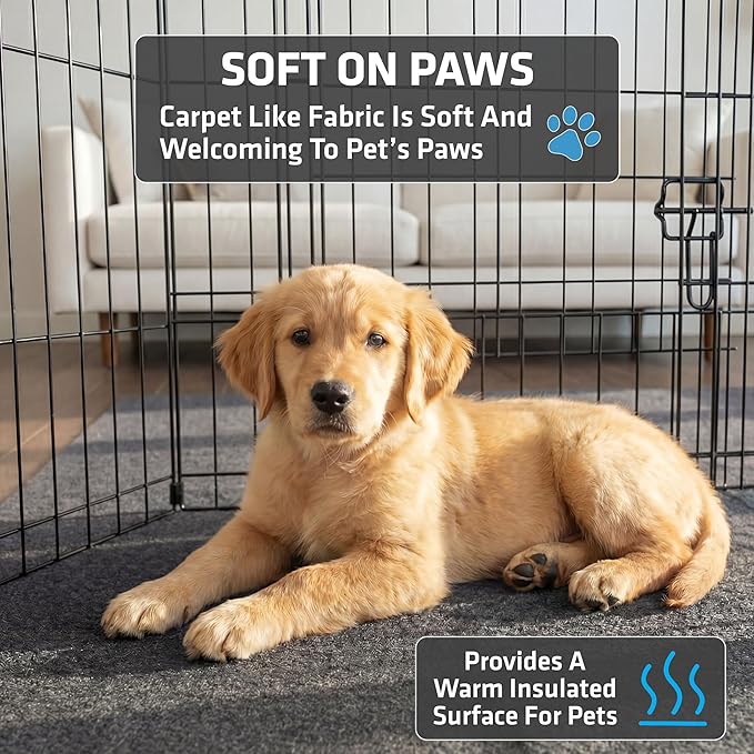 Drymate Jumbo Dog Playpen Mat (60x74), Super Absorbent, Waterproof, Slip-Resistant, Machine Washable, Reusable Puppy Pad for Training, Whelping, Housebreaking, Incontinence, Crate, Kennel (USA Made)