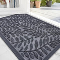 OLANLY Door Mat Indoor Outdoor Entrance, 29.5x17, Waterproof All-Weather All-Season Doormat, Sturdy Natural Rubber, Stain and Fade Resistant, Low Profile, Easy Clean Patio Entryway Mat, Medium Grey