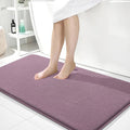 OLANLY Thick Memory Foam Bathroom Runner Rugs 44x24, Extra Soft Absorbent Long Bath Rug, Quick Dry, Non-Slip, Machine Washable Bath Mats for Bathroom, Tub and Shower, Home Decor Accessories, Deep Plum