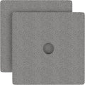HITSLAM Shower Mat, 24 x 24inch Non Slip Bath Mat for Tub, Soft PVC Loofah Bathtub Mats with Drain Holes, Quick Drying Bathroom Stall Floor Mat, Bathroom Accessories Without Suction Cup, Grey 2 Pack