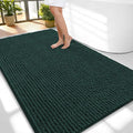 OLANLY Thick Large Bathroom Rugs 59x35, Extra Soft Absorbent Chenille Bath Rugs, Rubber Backing, Machine Wash Dry, Bath Mats for Bathroom Floor, Tub and Shower, Home Decor Accessories, Blackish Green