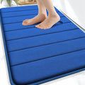 OLANLY Memory Foam Bath Mat 34x21, Super Soft Absorbent Bathroom Rugs, Quick Dry, Machine Washable Shower Floor Rugs, Bathmat Carpet, Bathroom Home Decor Accessories, Royal Blue