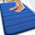 OLANLY Memory Foam Bath Mat 32x20, Super Soft Absorbent Bathroom Rugs, Quick Dry, Machine Washable Shower Floor Rugs, Bathmat Carpet, Bathroom Home Decor Accessories, Royal Blue