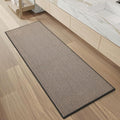 PADOOR Non-Slip Bath-Mats, Rubber-Backing Braided Absorbent Mats, Machine Washable Thin Bath Rugs Fit Under Door, Quick Dry for Bathroom Floor, 24x47 Black