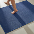 TYUU Large Bathroom Rugs Non Slip Washable Bath Rugs Super Absorbent Bathroom Rug Thin Quick Dry Low Pile Bath Mats, Navy Blue 36"x48"