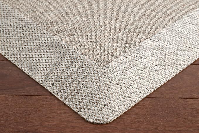MARTHA STEWART Mira Modern Heathered Anti-Fatigue Air-Infused Kitchen Mat, Coffee Brown, 19.6"x32"