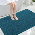 OLANLY Large Bathroom Rugs 47x32, Extra Soft Absorbent Chenille Bath Rugs, Rubber Backing Quick Dry, Machine Washable Bath Mats for Bathroom Floor, Tub and Shower, Home Decor Accessories, Peacock Blue