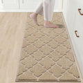 COSY HOMEER Kitchen Rugs 20"x59" Non-Slip Washable Kitchen Mats for Floor Absorbent Kitchen Carpet Soft Rugs for Kitchen,Sink Mat,Entrance,Area Rug,Warm Beige