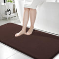 OLANLY Thick Memory Foam Bathroom Runner Rugs 59x24, Extra Soft Absorbent Long Bath Rug, Quick Dry Bath Mats, Non-Slip, Machine Washable Mat for Bathroom, Tub and Shower, Home Decor Accessories, Brown