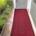 MaxMat® Extra Large Commercial Door Mat, Rubber Border Heavy Duty Door Mat, Waterproof, Low-Profile, Easy to Clean, Rubber Entry Mat. (Red, 3 x 10 Feet)