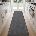 BEQHAUSE Kitchen Runner Rugs 32"x84", Non-Slip Kitchen Mats for Floor, Super Absorbent and Stain Resistant Kitchen Rug, Machine Washable Rugs for Kitchen, Hallway, Laundry & Sink, Charcoal