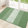 Kitinjoy Indoor Outdoor Door Mat, 32x20 Non-Slip Absorbent Dirt Trapper, Low-Profile Washable Inside Entrance Front Floor Mat, Sturdy Soft Entry Doormats for Entryway, Sage Green