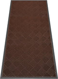 Indoor Outdoor Door Mat, 6’x 3' Doormat for Entryway, Rubber Backing Non Slip Front Door Mat Outside Entrance, Super Absorbent Commercial Floor Mat for Home Office, Brown